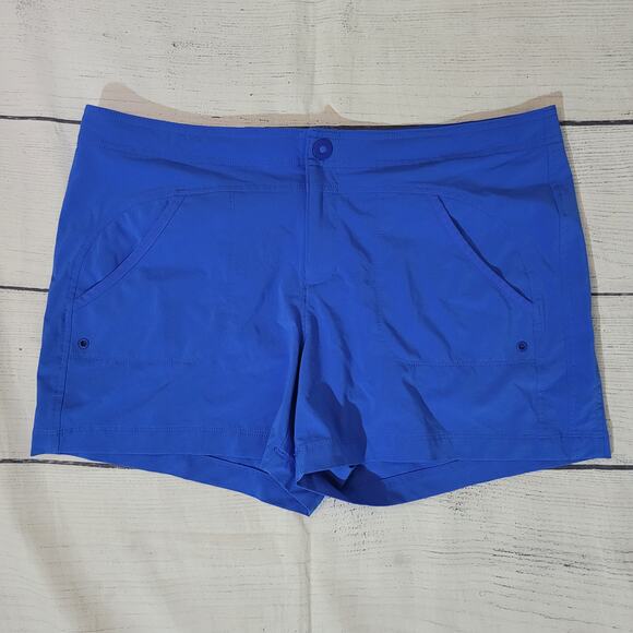 Athleta Size 12 Costa Shorts in Caspian Blue Drawstring Lightweight Summer Beach - Picture 3 of 11
